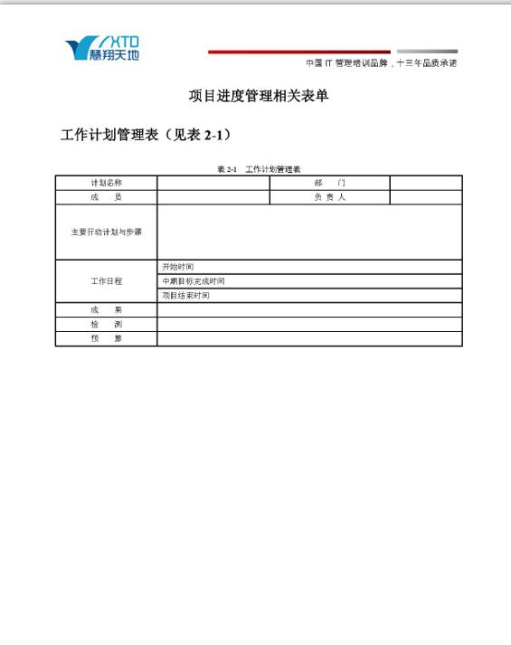 項目進度計劃檢查方法與項目進度管理相關(guān)模版表單（干貨+資料）