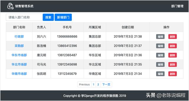 第7天 - Django3.0項目實戰(zhàn)，部門管理系統(tǒng)的需求（django開發(fā)一個管理系統(tǒng)）