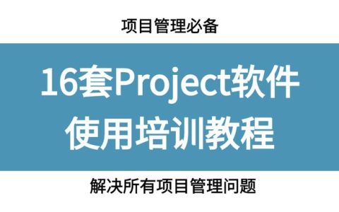 項目管理必備，16套Project軟件使用教程，解決所有項目管理問題（項目管理軟件project教程）